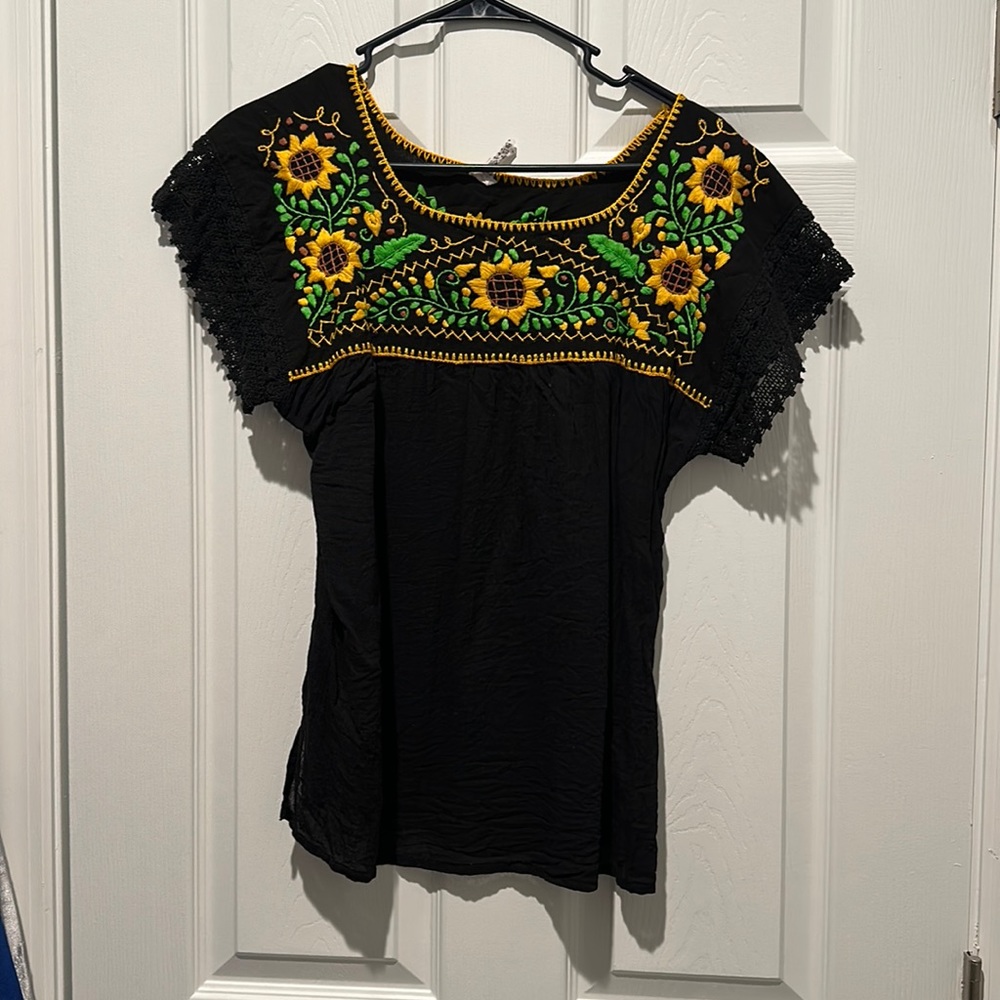 Sunflower Mexico embroidered shirt